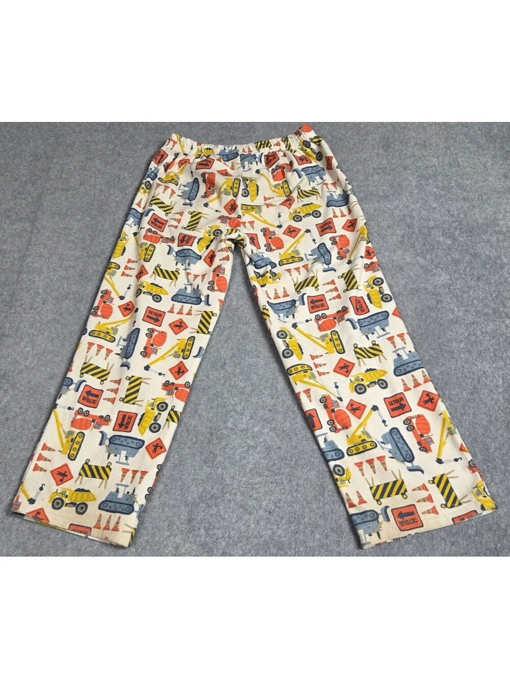 CARTER'S Boys Size 6 Construction Truck Detour Sign Print Pajama Bottoms Pants